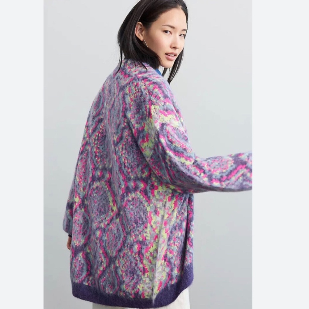 Maeve By Anthropologie Peggy Python Cardigan
